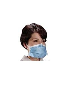 AlphaPro Pfl® Mask W/Magic Arch® Supports, Earloops, Blue Stripe, 300/Case (6 Boxes Of 50)